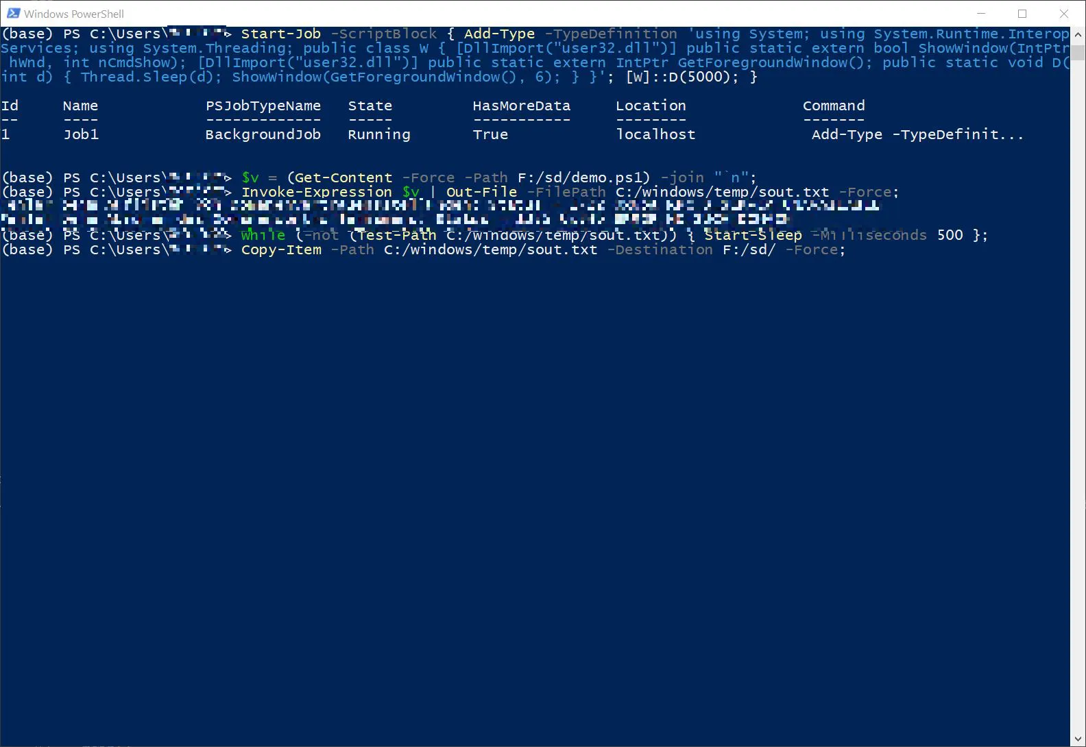 HID Device typing Powershell commands