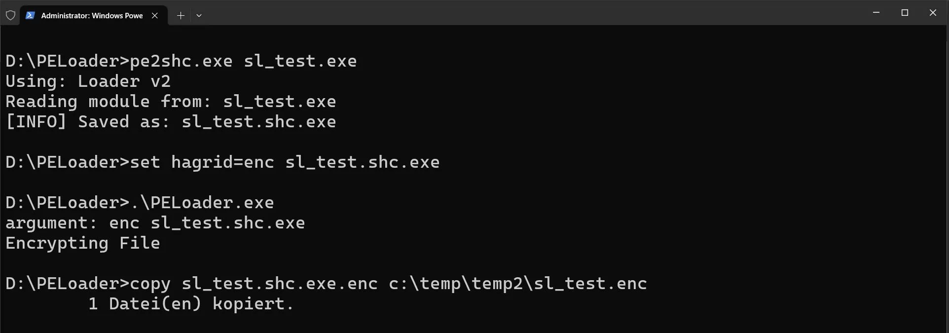 Creating Encrypted Shellcode