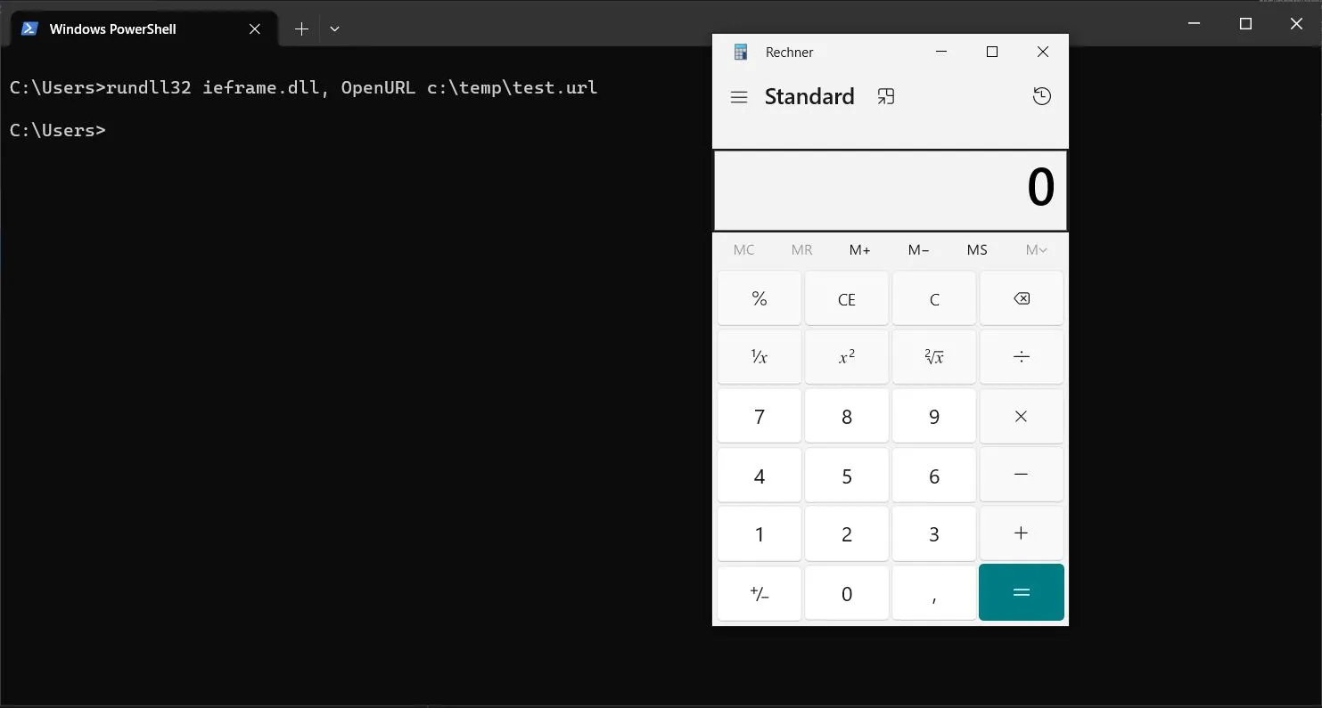 ieframe pop calc.exe